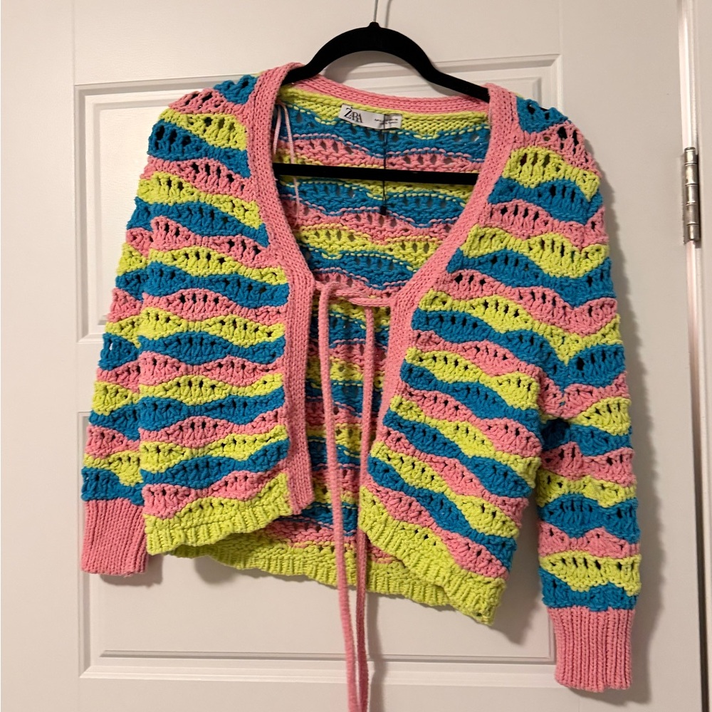 Zara Colorful Knit Cardigan